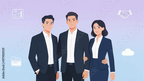 Business team in formal attire