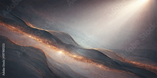 Abstract light rays background soft glowing wave texture