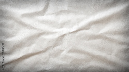 Textured White Fabric Surface with Natural Crinkles and Folds Ideal for Backgrounds and Creative Projects in Photography and Design