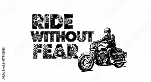 Motorcycle Rider Riding Bike.