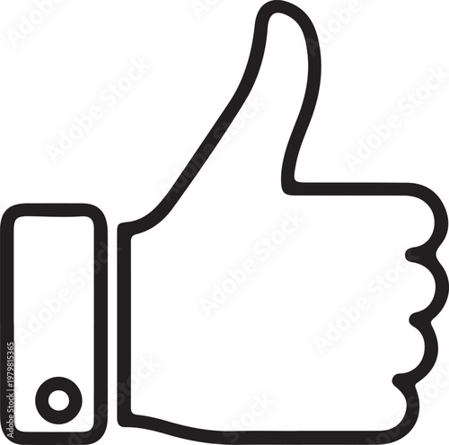 Thumbs up icon for approval and positive feedback