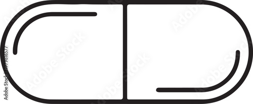 Pill or capsule icon, medicine symbol