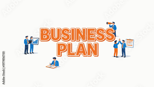 Business plan concept with people