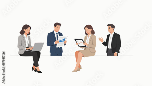 Business meeting with professionals