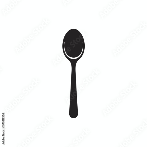 Close up of a Silver Spoon on a White Background for Menu and Food Content