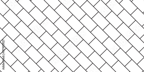 PrintWhite brick background texture. gray brick pattern and white background wall brick.