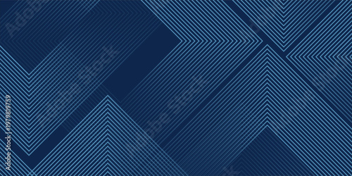 Dark Blue Abstract Background with Glowing Arrow Lines for Technology, Featuring a Futuristic Concept with Modern Shiny Blue Geometric Lines