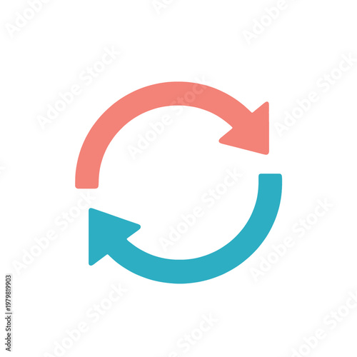 Free Download Circular Arrow Icon with Two Colors - GFXLoad