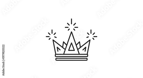 A simple line drawing of a crown.