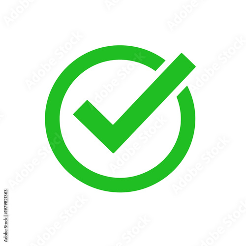 Free Download Green Check Mark Flat Icon on Black Background - GFXLoad