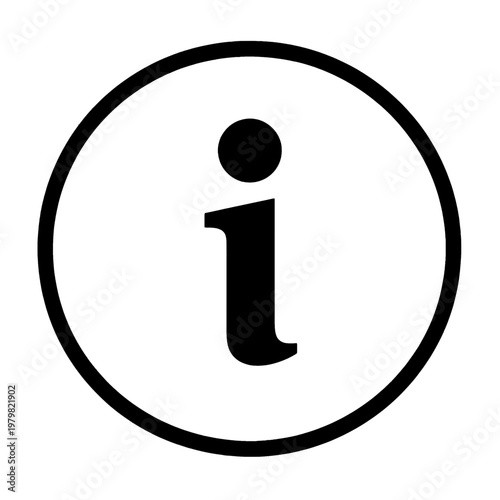 Information Icon Inside Circular Outline