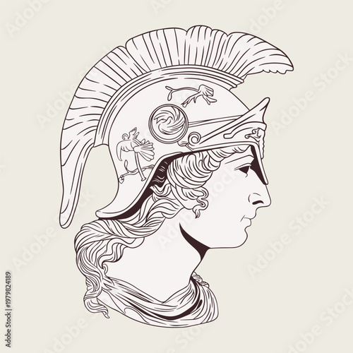 Ancient Greek and Roman Elements Illustration Set, Classical Sculpture, Column and Vase Line Art Collection