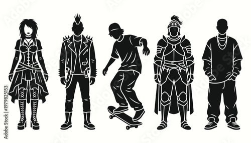 Diverse World Dance Silhouettes Collection Featuring Ballet Flamenco and Breakdance