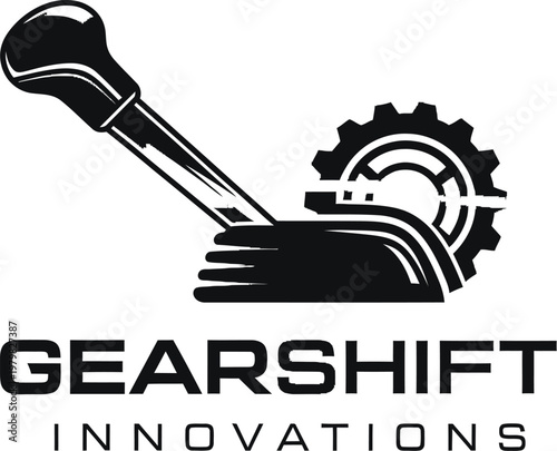 A logo for Gearshift Innovations featuring a gearshift and cog on a white background