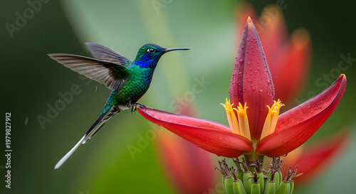 hummingbird on flower