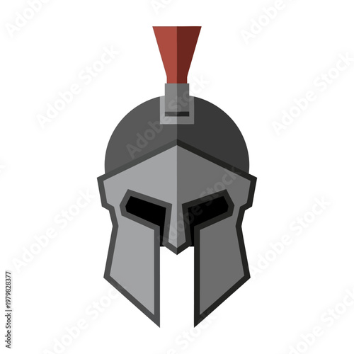 Ancient Spartan Helmet Icon - Greek Warrior Symbol