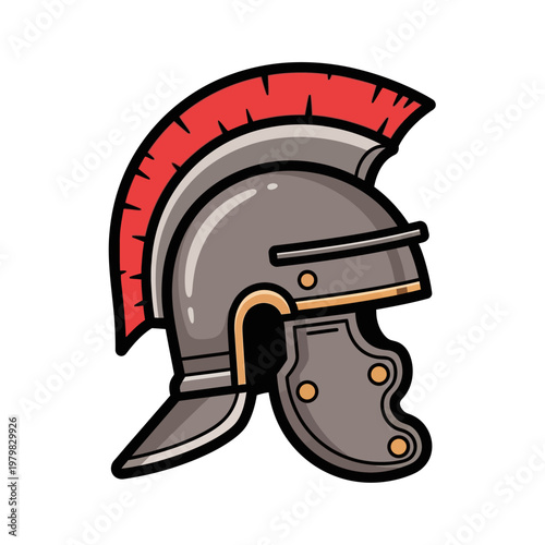 Roman Centurion Helmet - Ancient Warrior Armor Headwear Icon