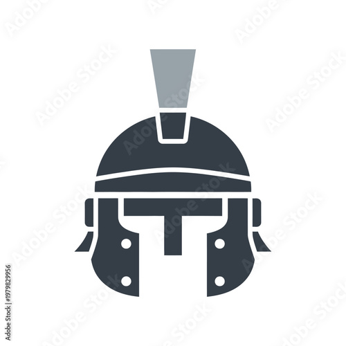 Roman Helmet Icon - Ancient Warrior Armor Symbol