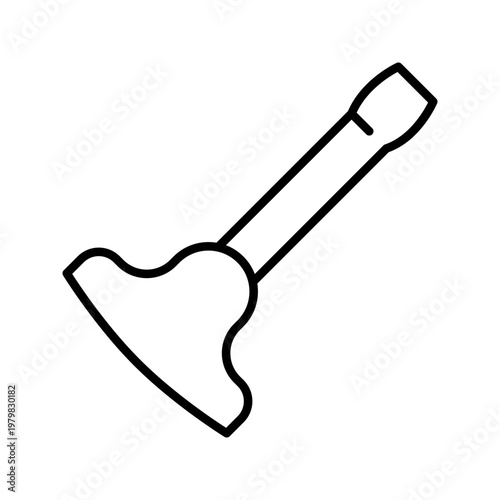 Golf putter icon. Sports and golf line symbol. Black and white.