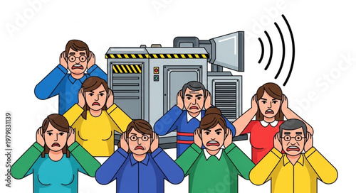 People covering their ears noise.