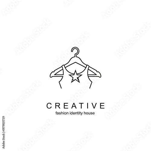 Fashionable womens clothing on hanger.