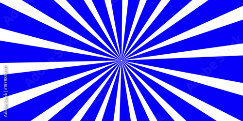 An abstract blue sunburst background features a vintage vector design with retro light rays and a starburst pattern texture for a creative wallpaper backdrop