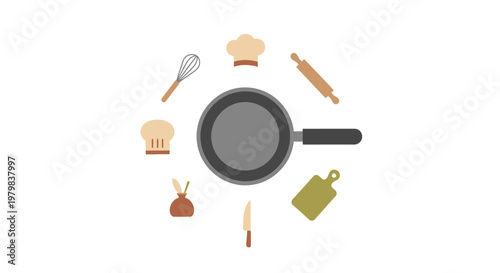Cooking Pan Kitchen Utensils Tools.
