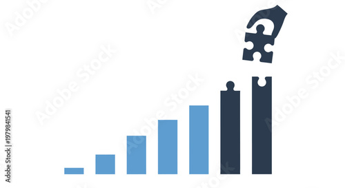 Business Growth Success Statistics Graph.