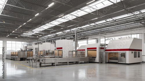 Modern Industrial Manufacturing Facility with High-Tech Equipment
