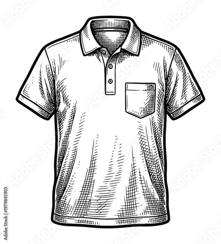 Vintage of a Classic Polo Shirt with Pocket
