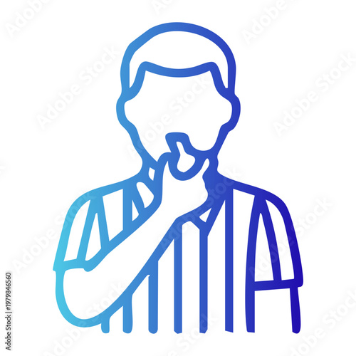 Sports Referee Whistling Icon