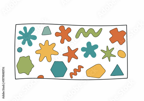 Abstract Shapes and Forms Collection A Creative Assortment of Geometric and Organic Doodles for Design Inspiration