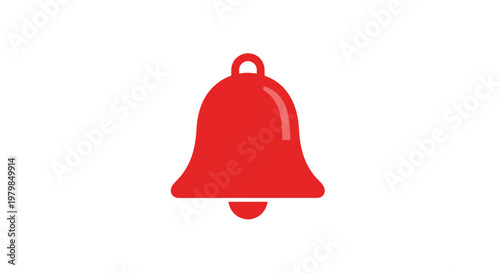 Red Notification Bell Icon - Subscribe and Alert Symbol