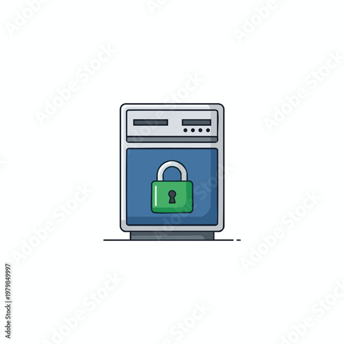 Secure Data Protection and Privacy with Cloud Server Icon