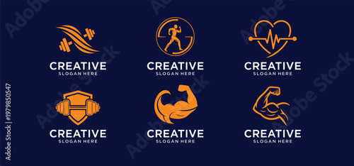 Fitness Training, Workout and Healthy Lifestyle logo