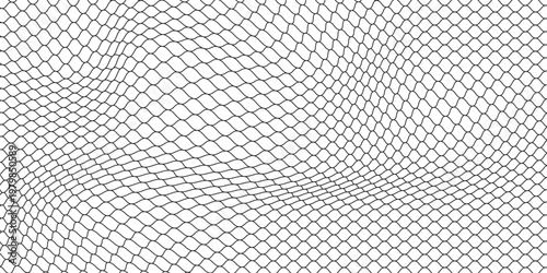 Curved net pattern. The net design is very well designed and suitable for sports equipment or apparel such as soccer goals, volleyball nets, basketball hoops, hockey nets and athletic equipment.