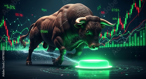 Bull Market Surge - Financial Growth and Investment Opportunity.
