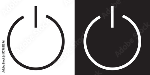 black and green power icon , Power icon vector illustration. Power Switch sign and symbol. Electric power, white background, EPS10 