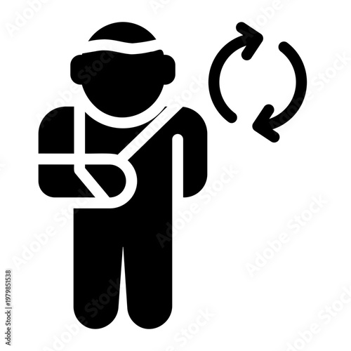 cumulative injury glyph icon