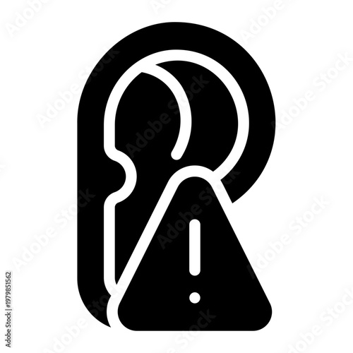 hearing loss glyph icon