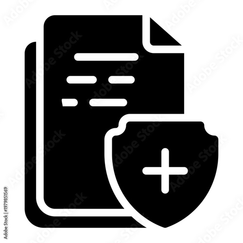 health insurance glyph icon