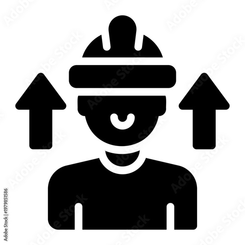 motivated glyph icon