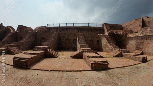 Ancient Brick Ruins and Archaeological Excavation Site of Raja Harsh Ka Tila in Thanesar Kurukshetra India