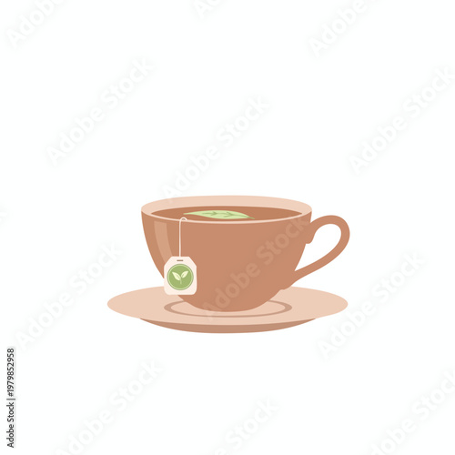 Comforting Cup of Hot Tea in a Ceramic Mug for Relaxation and Wellness