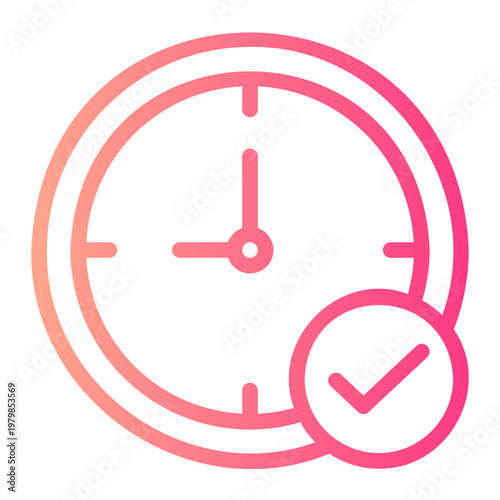 working hours gradient icon