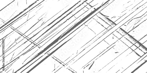 Abstract grayscale composition of dynamic ink splatter and sharp intersecting lines, creating a sense of motion and chaotic energy on a light texture background design.