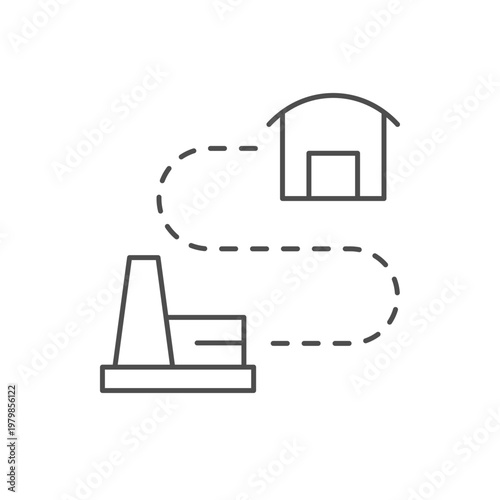 Logistics scheme line outline icon