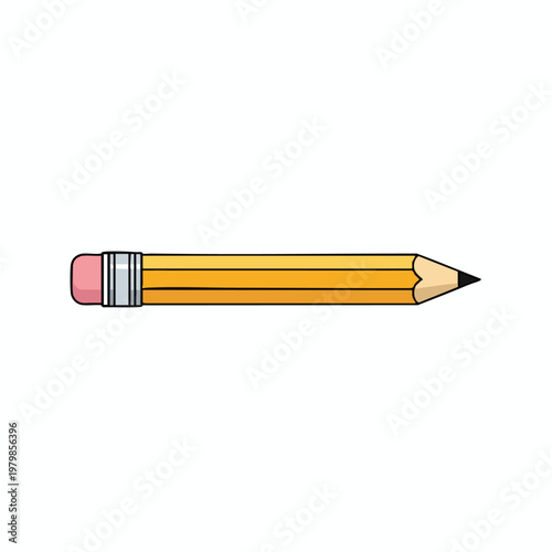 Simple Cartoon Pencil Illustration for Creative and Educational Content
