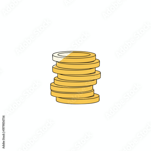 Stack of Gold Coins Showing Wealth and Financial Success