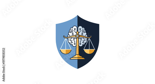 Law Scale with Brain Symbol.